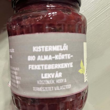 Bio alma-körte-feketeberkenyelekvár 370ml