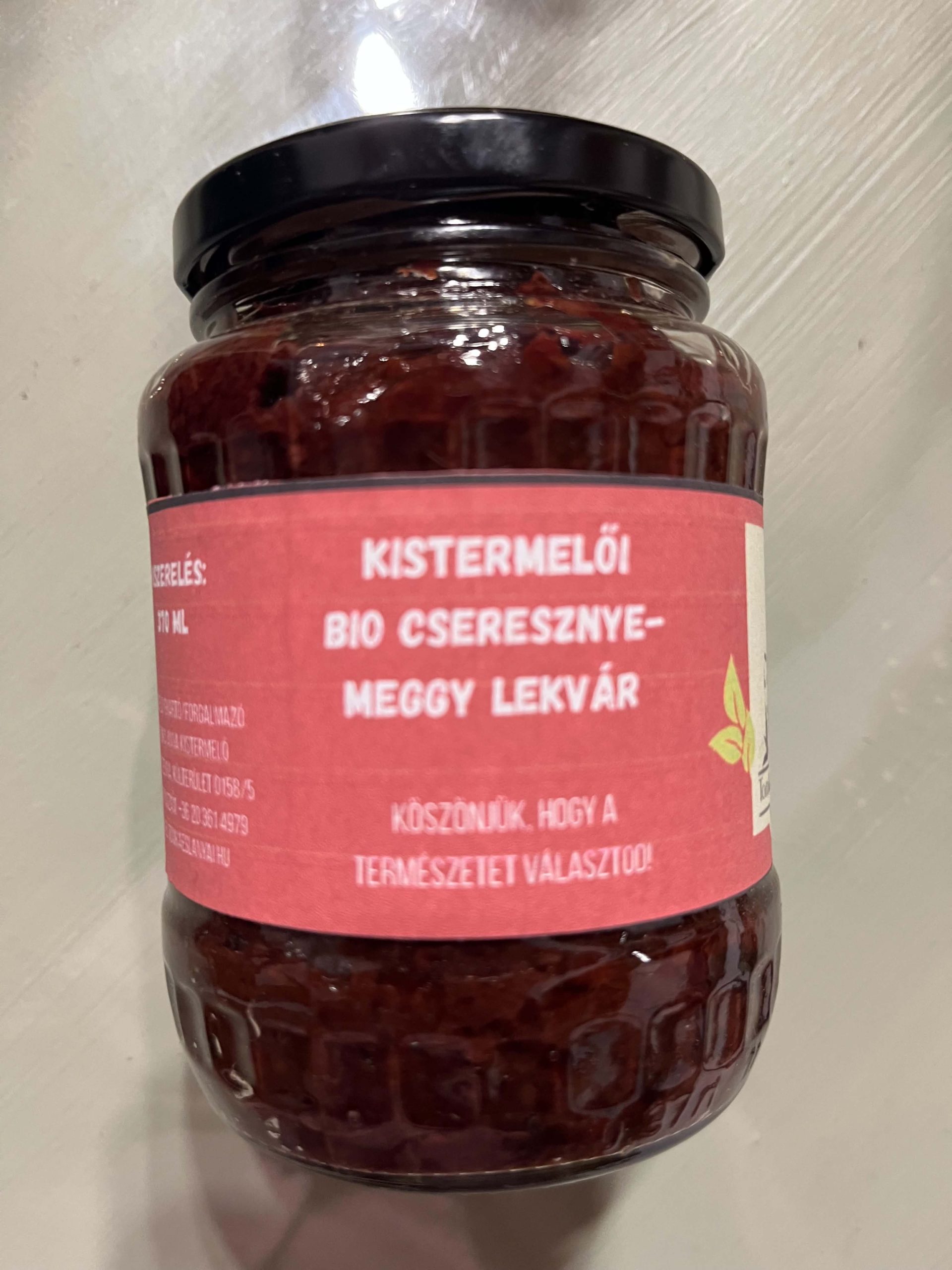 Bio cseresznye-meggylekvár 370ml