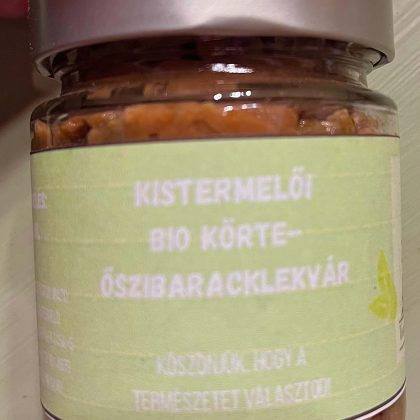 Bio körte-őszibaracklekvár 370ml